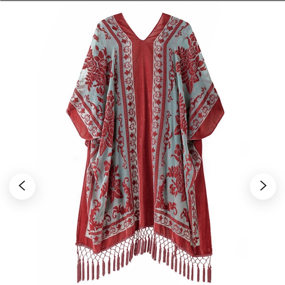 Free People Nightbird Burnout Kimono